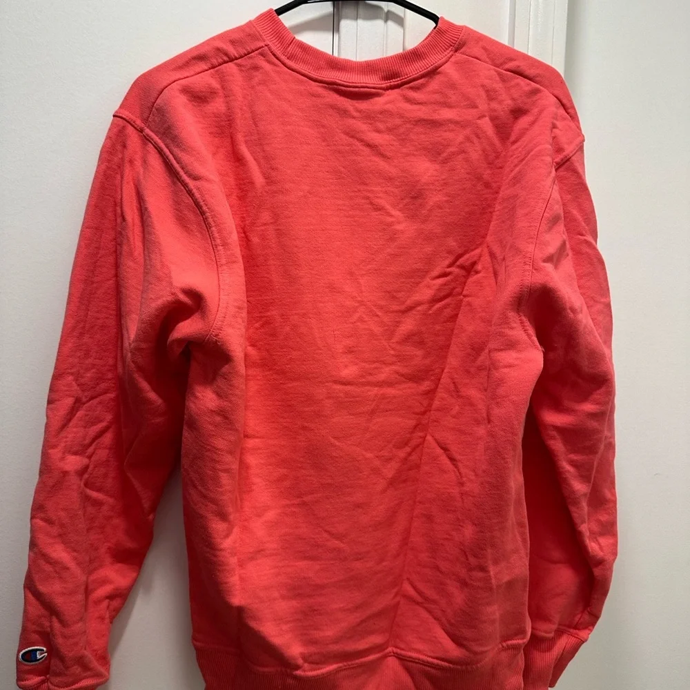 Champion Men's Vibrant Coral Crewneck Sweater - Picture 2 of 2